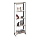 Estante Para Livros Dynamica 5 Prateleiras Snow/preto 11064 -