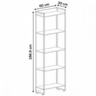 Estante Para Livros Dynamica 5 Prateleiras Snow/preto 11064 -