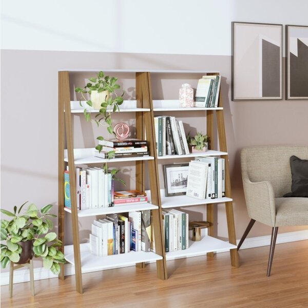 Estante Para Livros Escada 140cmx122cm 4 Prateleiras Tok Yesc