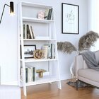 Estante Para Livros Escada 140cmx61cm 4 Prateleiras Tok Yesca