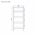 Estante Para Livros Escada 140cmx61cm 4 Prateleiras Tok Yesca