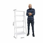 Estante Para Livros Escada 140cmx61cm 4 Prateleiras Tok Yesca