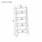 Estante Para Livros Escada 140cmx61cm 4 Prateleiras Tok Yesca