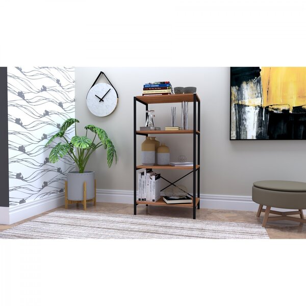 Estante Para Livros Escritório Multiuso De Ferro Industrial 4