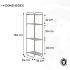 Estante Para Livros Estilo Industrial Criare Preto/nature