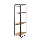 Estante Para Livros Estilo Industrial Criare Preto/nature