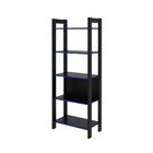 Estante Para Livros Gamer 5 Prateleiras Me4166 Preto/azul