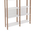 Estante Para Livros Haia 1,85x1,28m Yescasa Amêndoa/branco