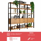 Estante Para Livros Home Office 100% Mdf 2 Portas 2 Gavetas F