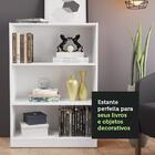 Estante Para Livros Home Sala Madesa 6907 Com 3 Nichos - Bran