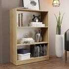 Estante Para Livros Home Sala Madesa 6907 Com 3 Nichos - Carv