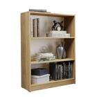 Estante Para Livros Home Sala Madesa 6907 Com 3 Nichos - Carv