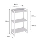 Estante Para Livros Industrial 104cmx60cm 3 Prateleiras Kuadra