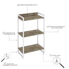 Estante Para Livros Industrial 104cmx60cm 3 Prateleiras Kuadra