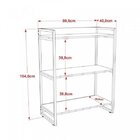 Estante Para Livros Industrial 104cmx80cm 3 Prateleiras Kuadr