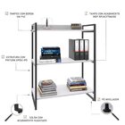 Estante Para Livros Industrial 104cmx80cm 3 Prateleiras Kuadra