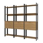 Estante Para Livros Industrial 10 Prateleiras 3 Portas Lamina