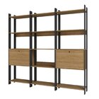 Estante Para Livros Industrial 11 Prateleiras 2 Portas Lamina