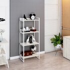 Estante Para Livros Industrial 145cmx60cm 4 Prateleiras Kuadra