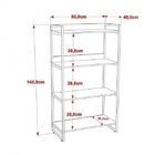 Estante Para Livros Industrial 145cmx80cm 4 Prateleiras Kuadr