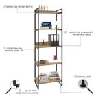 Estante Para Livros Industrial 187cmx60cm 5 Prateleiras Kuadra