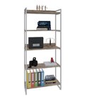 Estante Para Livros Industrial 187cmx80cm 5 Prateleiras Kuadra