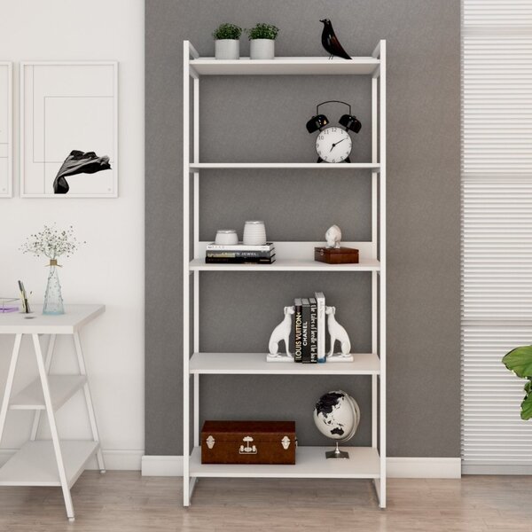 Estante Para Livros Industrial 187cmx80cm 5 Prateleiras Kuadra