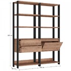 Estante Para Livros Industrial 1 Porta 2 Gavetas Preto/solanu