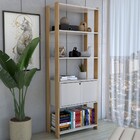 Estante Para Livros Industrial 1 Porta 3 Prateleiras Off Whit