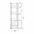 Estante Para Livros Industrial 2 Gavetas 5 Prateleiras 03  Of