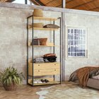 Estante Para Livros Industrial 2 Gavetas 5 Prateleiras 200cmx