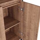 Estante Para Livros Industrial 2 Portas Preto/solanum - Fosca