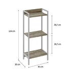 Estante Para Livros Industrial 3 Prateleiras 104cmx45cm Activ