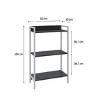 Estante Para Livros Industrial 3 Prateleiras 104cmx60cm Activ