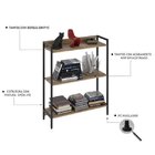 Estante Para Livros Industrial 3 Prateleiras 104cmx80cm Activ