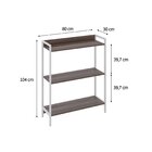 Estante Para Livros Industrial 3 Prateleiras 104cmx80cm Activ