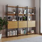 Estante Para Livros Industrial 3 Prateleiras 1 Porta Lamina M