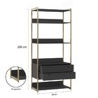 Estante Para Livros Industrial 4 Gavetas 5 Prateleiras 200cmx