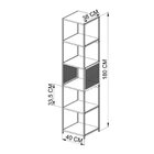 Estante Para Livros Industrial 5 Prateleiras 180cmx40cm P1023