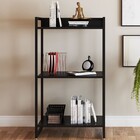 Estante Para Livros Industrial Aço 3 Prateleiras Ônix/preto -