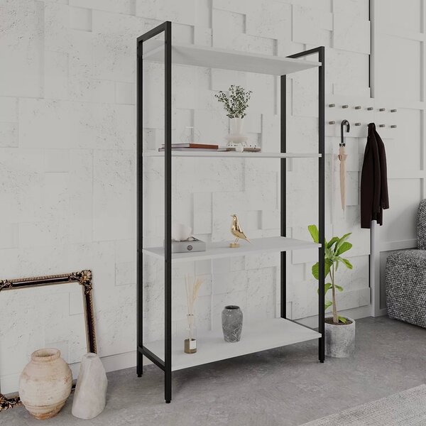 Estante Para Livros Industrial Aço Multiuso 4 Prateleiras 146