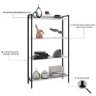 Estante Para Livros Industrial Aço Multiuso 4 Prateleiras 146