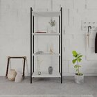 Estante Para Livros Industrial Aço Multiuso 4 Prateleiras 146