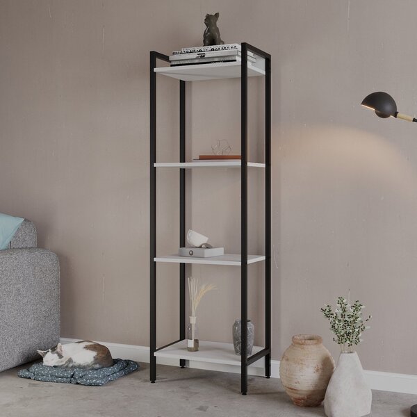 Estante Para Livros Industrial Aço Multiuso 4 Prateleiras 146