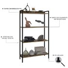 Estante Para Livros Industrial Aço Multiuso 4 Prateleiras 146