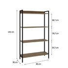 Estante Para Livros Industrial Aço Multiuso 4 Prateleiras 146