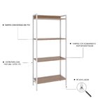 Estante Para Livros Industrial Aço Multiuso 4 Prateleiras 146