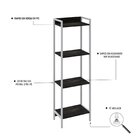 Estante Para Livros Industrial Aço Multiuso 4 Prateleiras 146