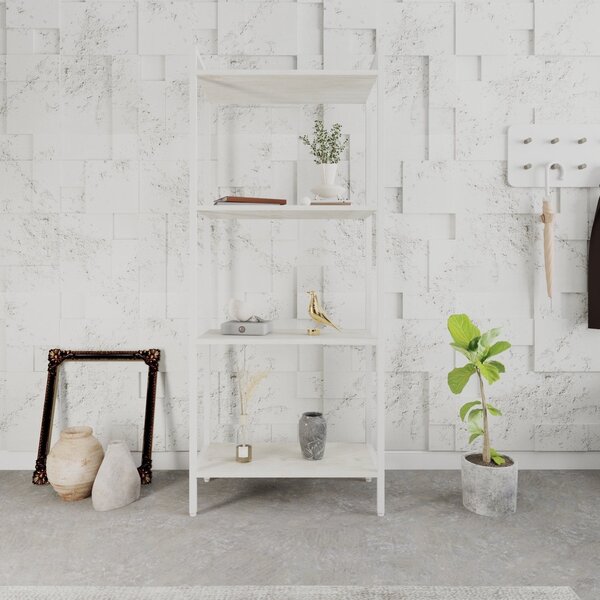 Estante Para Livros Industrial Aço Multiuso 4 Prateleiras 146