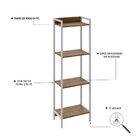 Estante Para Livros Industrial Aço Multiuso 4 Prateleiras 146